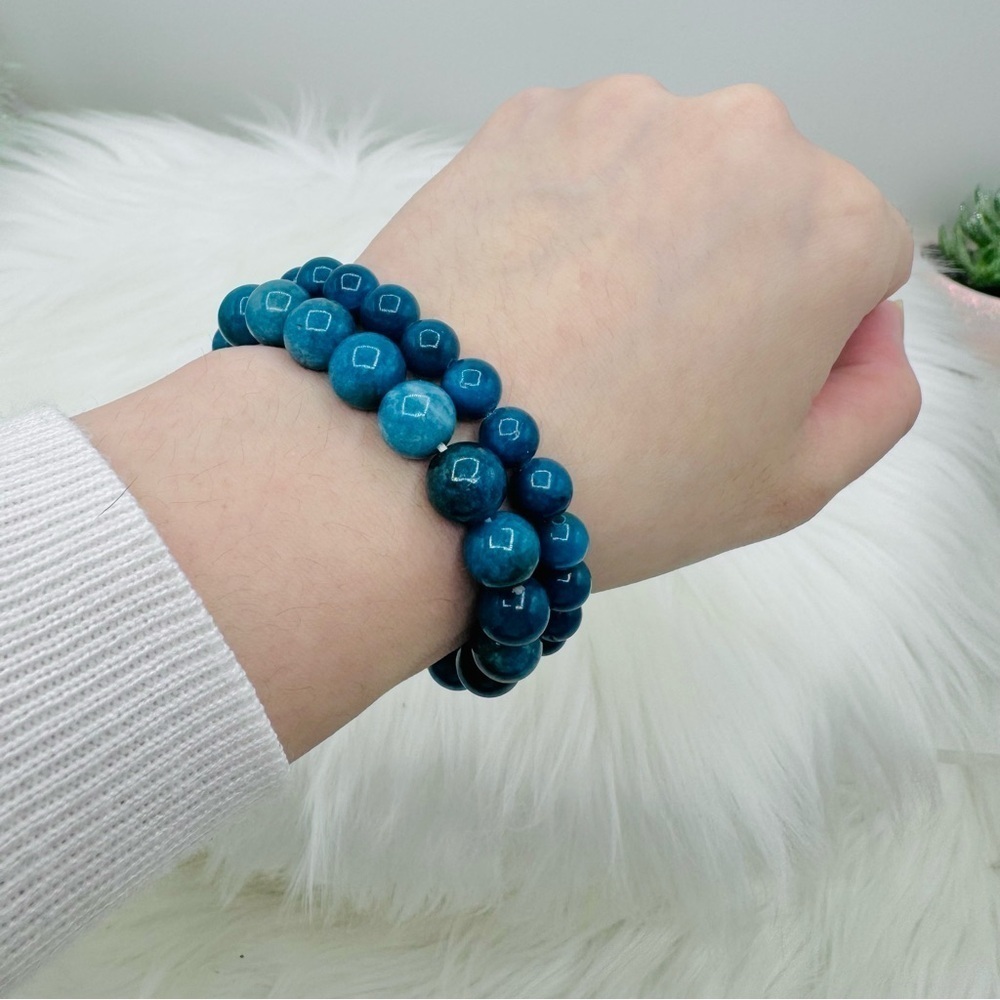 Double Blue Beaded Bracelets